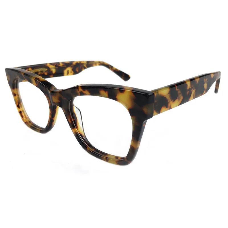 KO243-1 Japanese Vintage Oversized Cat Eye Acetate Glasses Frames Men Women Retro Fashion Computer Eyeglasses