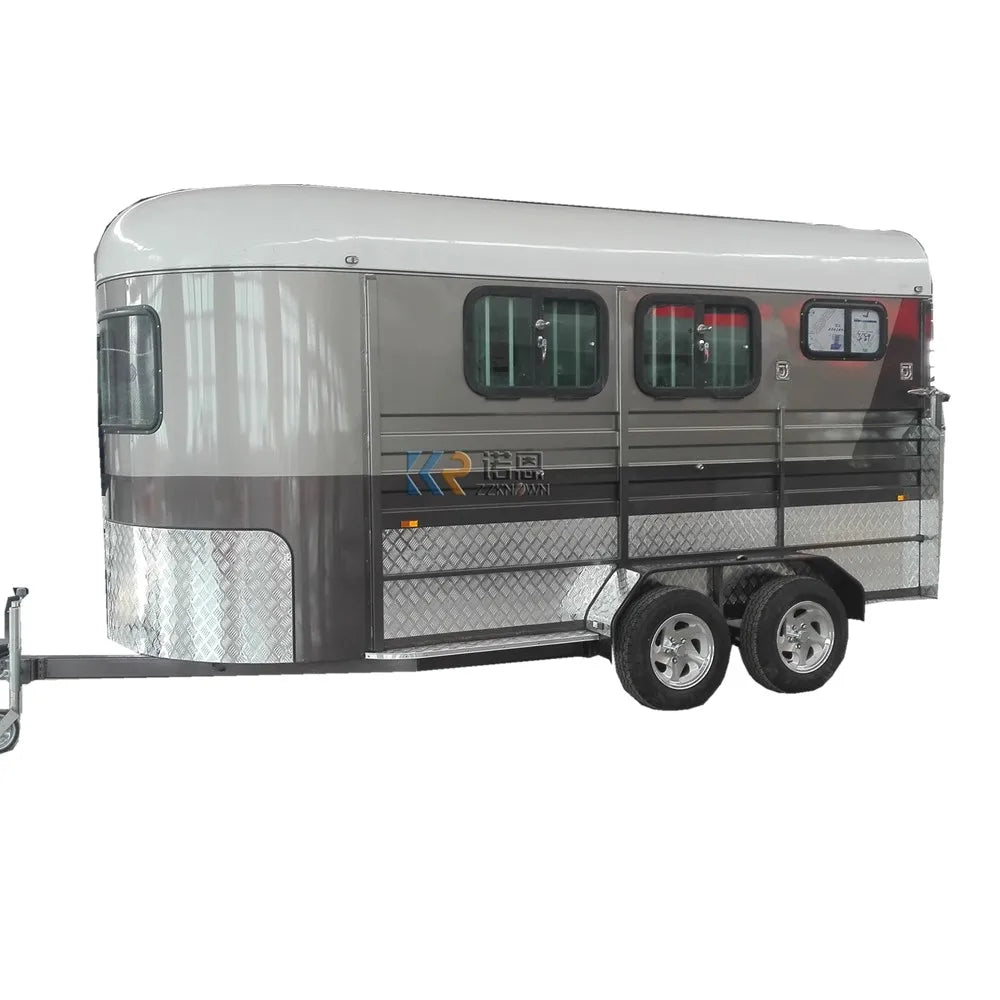 Customized 3 Horse Angle Load Trailer with Cabinets Deluxe Horse Float China Truck Buggy for Australia