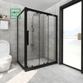 Doorplus Modern Luxury Stainless Steel Shower Room Accessories Frameless Square Designer Bathroom Set for Hotels Sliding Open