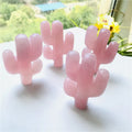 Wholesale Natural Crystal Carving Polished Crystal Cactus  Rose Quartz Crystal Cactus for Home Decoration