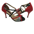 New Arrival Latin Dance Women Satin Shoes with 10cm Heel Red Salsa Ballroom Dancing Shoes US Size 4-12 MegaBDM