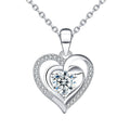 Gold Plated Jewelry Zircon Pendant Silver 925 Heart Pendant Fashion Jewelry Necklaces for Women