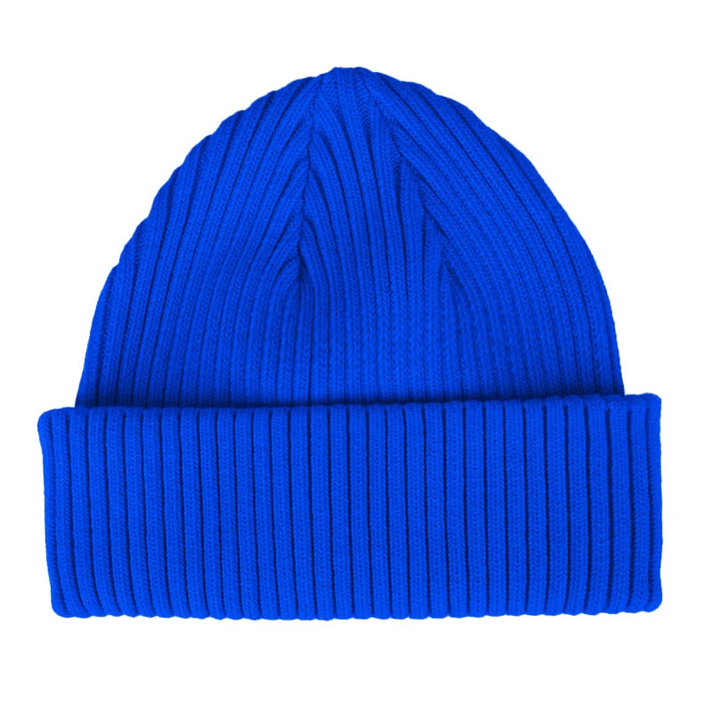 GOTS Certified 100% Organic Cotton Winter Kids Toque Cap Rib Knit Cuffed Custom Logo Beanie for Girls and Boys