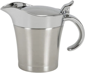 Stainless Steel 450ml/750ml Capacity Double Wall Sauce Jug with 330g/400g Weight for Home Kitchen Use