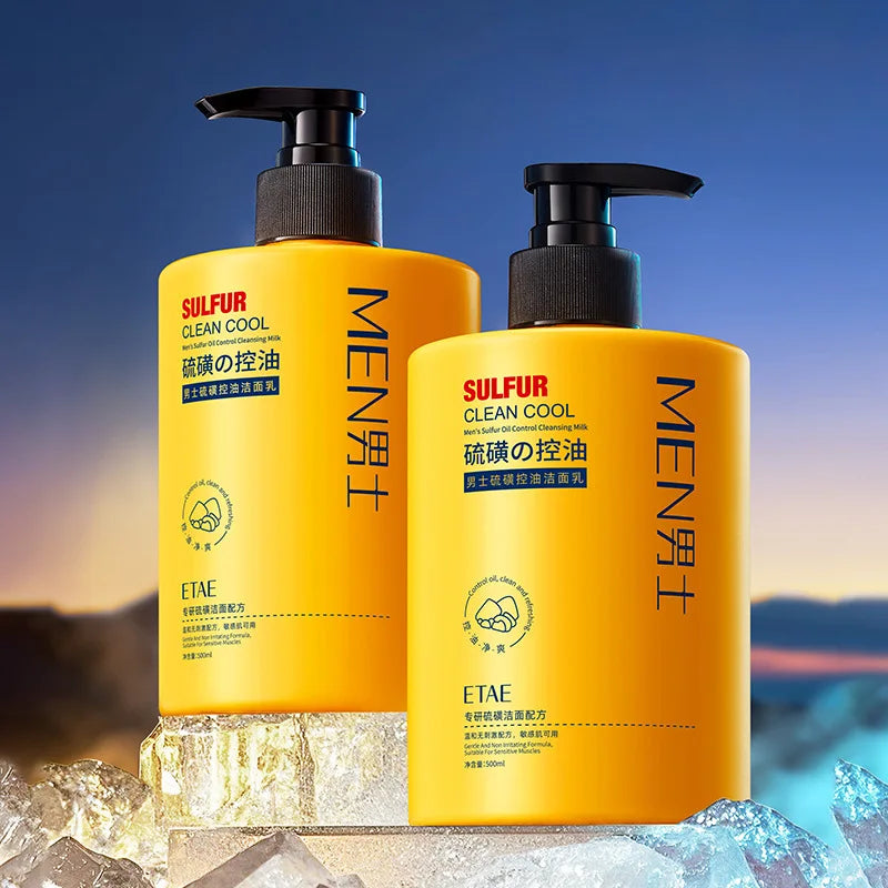 Image High-quality Facial Deep Cleansing Oil Control Refreshing and Clean Complexion Mite Removal Sulfur Facial Cleanser