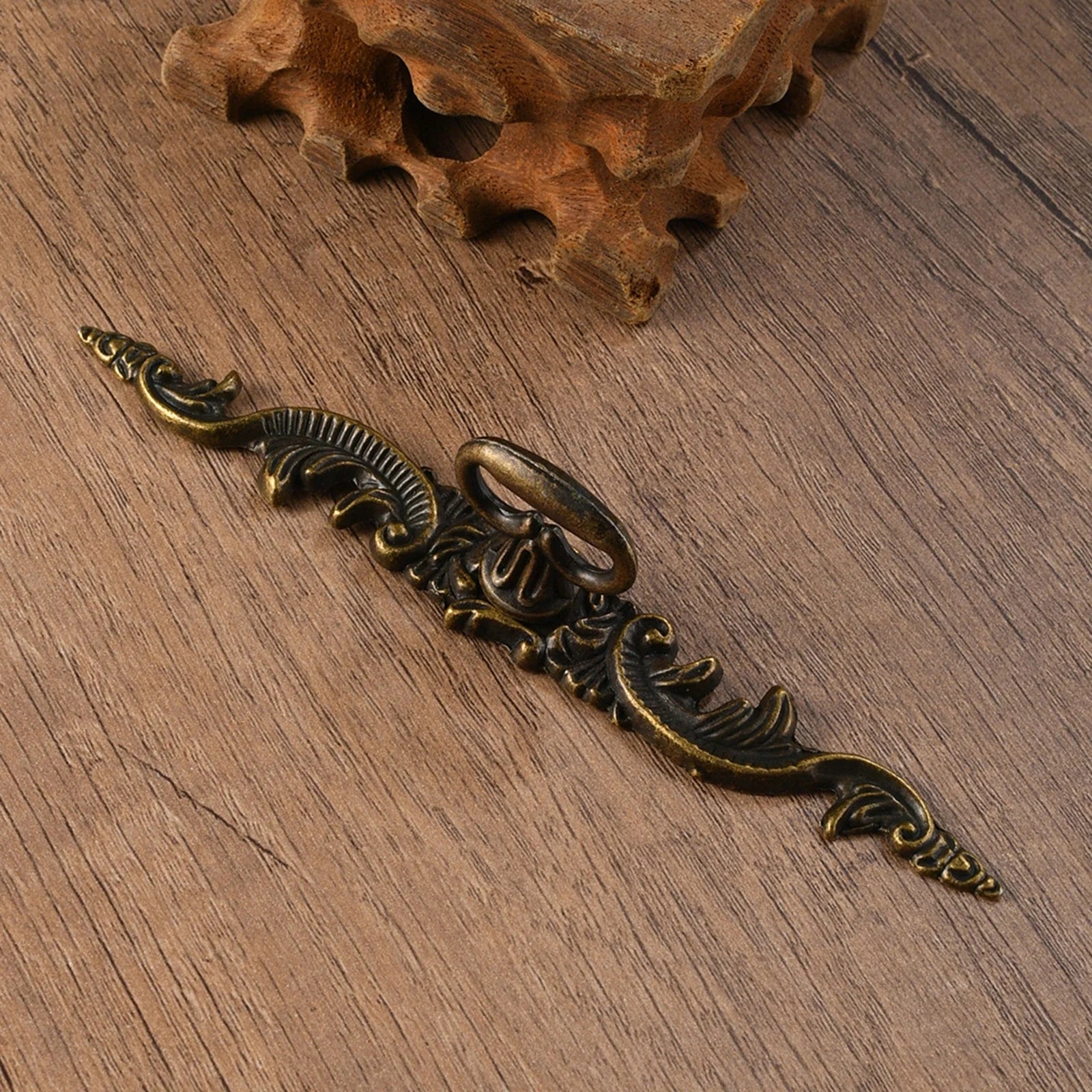 Drawer Handle Classical Elegant Black Bronze Finish Zinc Alloy 148x20mm Light Luxury Kitchen Cabinet Door Handle Bedroom Hotel
