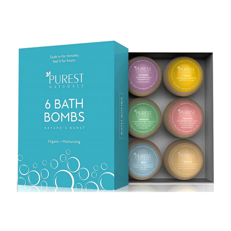 Customize Gift Fancy Paper Lid and Base Two Pieces Box Bath Bombs Packaging Paper Box