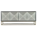 Wholesale Kitchen Steel Frame Four Door Sideboard Cabinet for Dining Room Luxury Wood Buffet Sideboard Storage Cabinet Furniture