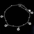 Semi Mount 3*3mm Sterling Silver Anklets Empty Blank Support Claws Setting S925 Mountain Base Holder Without Stone Inlay for DIY