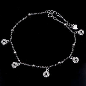 Semi Mount 3*3mm Sterling Silver Anklets Empty Blank Support Claws Setting S925 Mountain Base Holder Without Stone Inlay for DIY