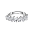 Wholesale Factory Directsales Mossanite Ring D VVS1 S925 Silver Pear Shape Moissanite Diamond Eternity Ring Moissanite Rings