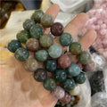 Wholesale Natural Crystal Round Beads Gemstone India Agate Quartz Crystal Bracelet 14mm