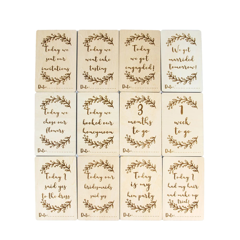 2022 Hot Selling Engagement Gift Milestone Discs Wedding Countdown Plaque for Them Party