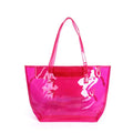 Large Capacity PVC Transparent Beach Bag Casual Tote with Zipper Closure and Two Handles Custom Waterproof Jelly Handbag