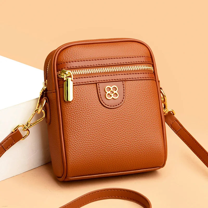 Fashionable Bags Luxury Vegan Leather Fashion Shoulder Mobile Phone Bag