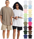 Custom Logo Men's T-Shirt High Quality 220gsm 70% Cotton 30% Polyester O-Neck Unisex Casual Daily Short Sleeve Oversized Fit