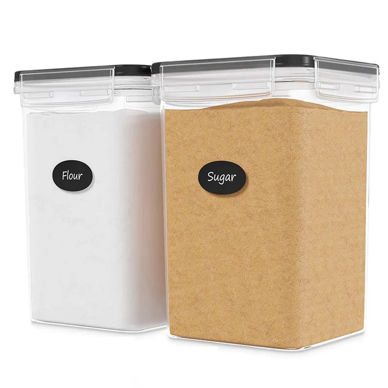 2 Piece Airtight Kitchen Storage Container Set Plastic Food Storage Container for Kitchen Organizer
