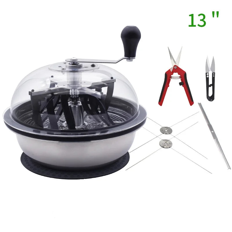 Mini 13" Spin Cut Trimmer Manual Grass  Leaf Bow Trimmer Hydroponic Bud Leaf Trimmer Machine