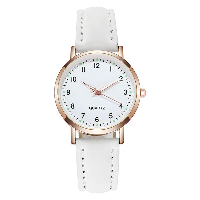 New Simple Digital Student Luminous Watch Small Fresh Frosted Leather Casual Watch