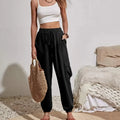 Solid Color Autumn 2024 Women Long Trousers High Quality Cargo Pants With Side Pockets