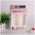 Custom Logo Printed Eco-Friendly Matt Lamination Embossed Makeup Brush Hanging Folding Paper Box with See Through Window