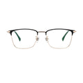 Brand-Designed Titanium Alloy Square Male Eyewear Ultralight Myopia Optical Frames for Men with Diamond Face Shape Match