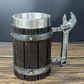 New Retro Medieval Mug MCA12~14 Hardware Tool Handle Beer Cup Tavern Resin Stainless Steel Mug for bar