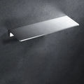 Luxury Heavy 30cm Length Wall Mount Chrome Metal Single Tier Sanitary Accessories Bathroom Corner Shelf