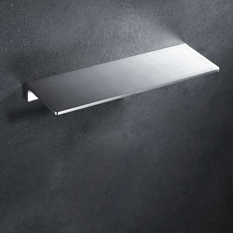 Luxury Heavy 30cm Length Wall Mount Chrome Metal Single Tier Sanitary Accessories Bathroom Corner Shelf