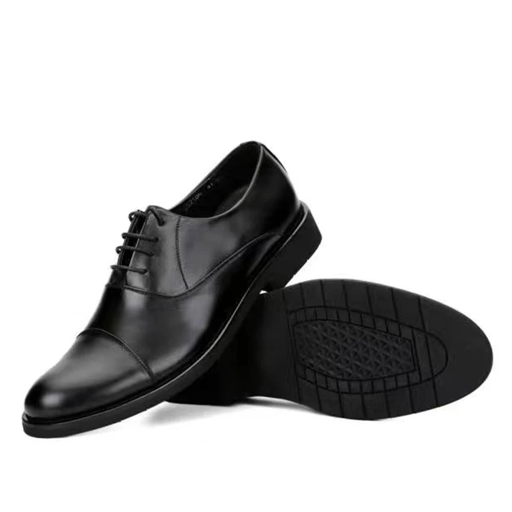 Men's Breathable Light PU Anti-Slippery Fashion British Style Dress Shoes for Autumn/Winter Business Office Big Size