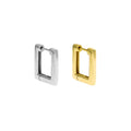 Wuqie Minimalist 925 Silver Earring Geometric Square Hoop Earrings Square Clip on Earrings