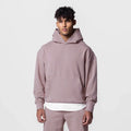 Plus Sized Men's Sweatpants and Hoodie Set Plain Blank Sports Casual French Terry Cotton Cropped Hoodie Sets