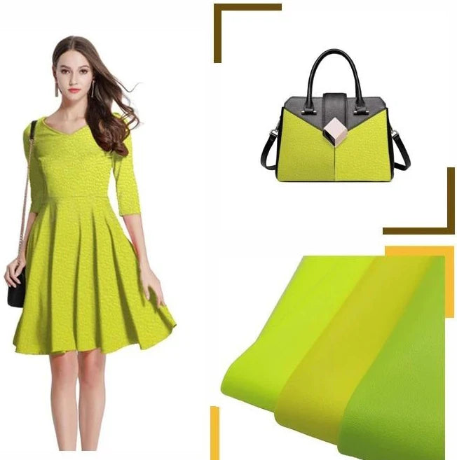Hot Sale 2020 Fashion Neon Sheep Texture  PU Synthetic Faux Leather for Shoes and Handbags