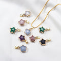 2022 Wholesale Gemstone Quartz Necklace Gem Stone Jewelry Natural Crystal Star Gold Chain Pendant Necklace