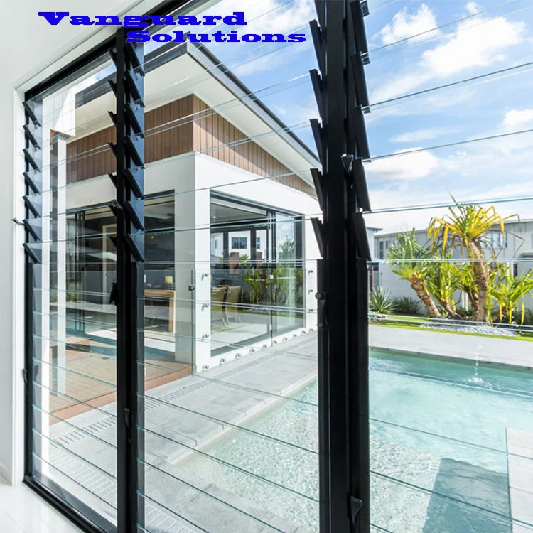 AS2047 Australia Aluminum Glass Louver Window Shutter Folding Screen