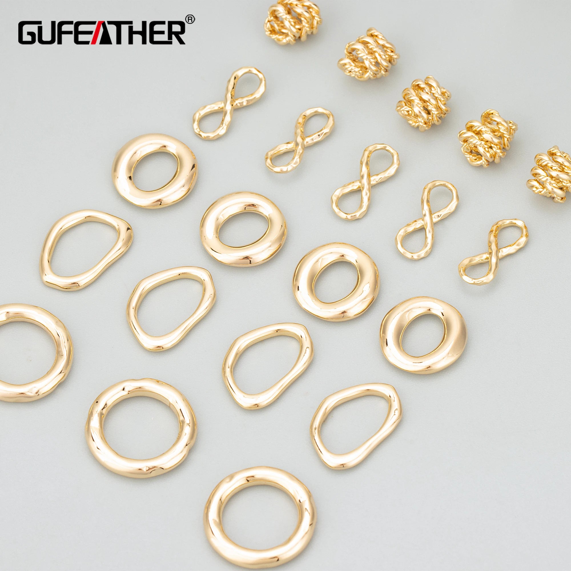 MD65 High Jewelry Accessories 18k Gold Rhodium Plated Copper Charm Handmade DIY Pendants Connector Making Findings 10pcs/lot
