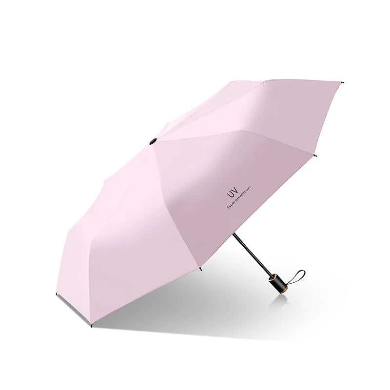Wholesale Custom Logo 21inch 8K Manual Open Portable Foldable Umbrella with Plastic Handle Custom logo UV Sun Umbrella