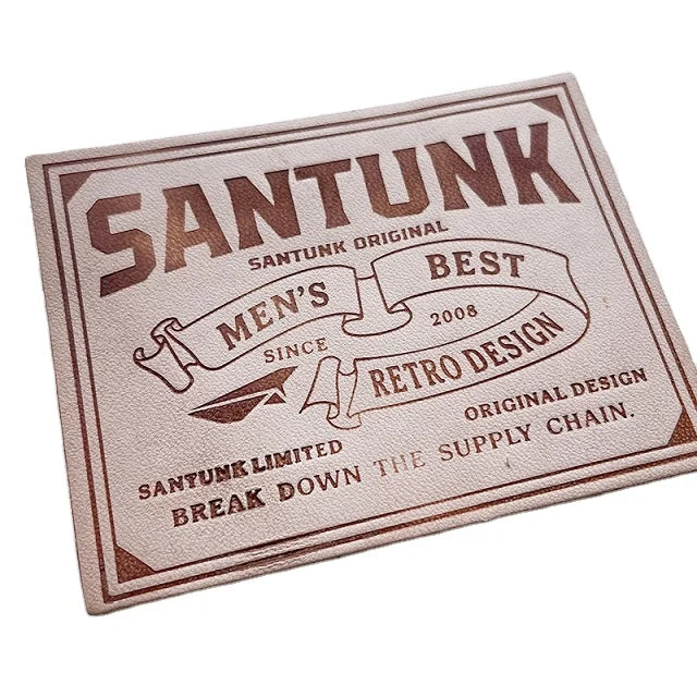 Custom Embossed Other Material Eco-Friendly Garment Labels with Custom Color & Logo for Jeans and Hats