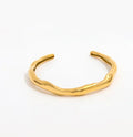 High End 18k Gold Plated Irregular Geometric Curved GgSimple Cuff  Stainless Steel  Bracelet Trendy Fashion Jewelry for Women