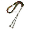 Hot Sale 8mm 33 Natural Colorful Jade Muslim Prayer Beads Unisex Islamic Tasbih Rosary Worship Religious Jewelry Ramadan Gift