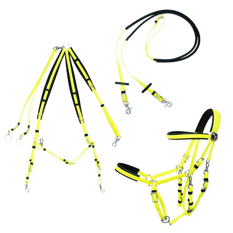 Donguan Stainless Steel Western Equestrian Bridle Nylon PVC TPU Horse Racing Gear Lead Rope Available Red Blue Polyester Model