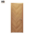 Modern Solid Wood Interior Door Fire Prevention More 5-Year Warranty Hotel Apartment Villa Bedroom Living Room-American Red