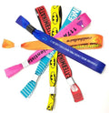 Wholesale Custom Promotional Gifts Printed Design Your Own logo Woven Party Festival Fabric Wristbands for Events