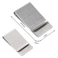 Vertical Fashion Simple Widened Metal Wallet Stainless Steel Bookmark Change Paper Money and Bill Folder Can Print Logo