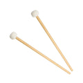 1 Pair Felt Mallets Drum Sticks with Wood Handle for Percussion Instrument White