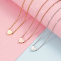 Wholesale Exquisite Stainless Steel Jewelry Love Heart Pendant Necklace Women Men Couple Friendship Clavicle Necklaces Gift