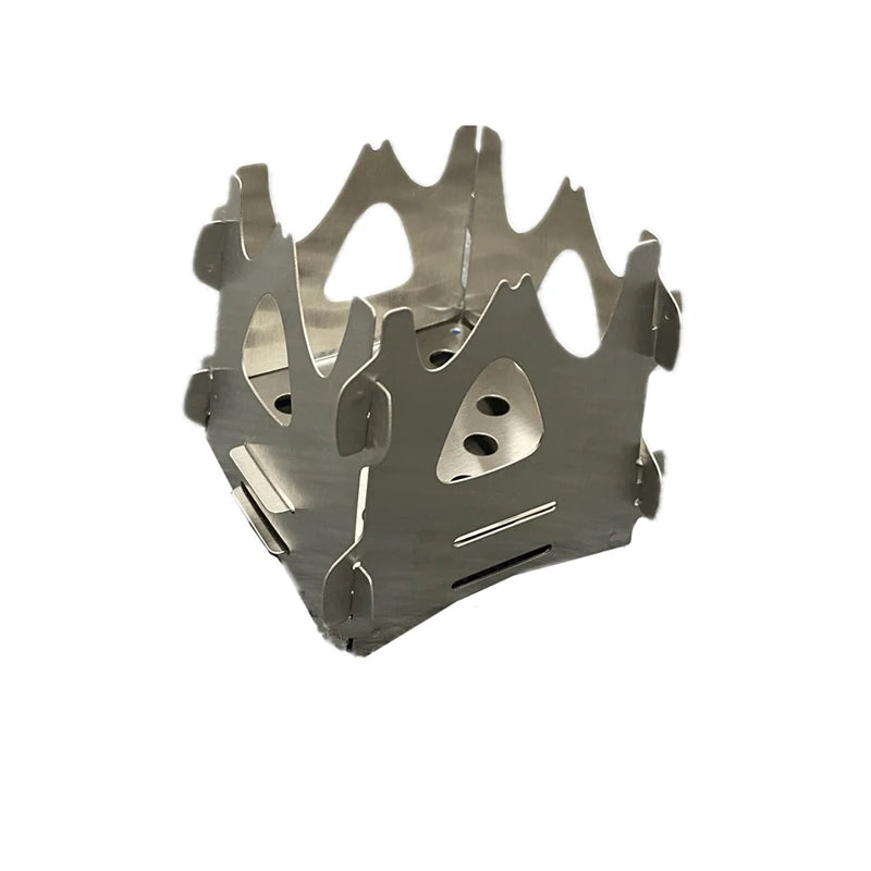JWQ-009 Outdoor Picnic Stainless Steel Folding Stoves Portable Camping Mini Wood Stove