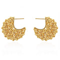Fashion Three-Dimensional Brass Electroplated Gold Delicate Weaving Earrings for Women Jewelry Factory Wholesale