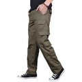 CXXM Wholesale Custom 100% Cotton Anti-Wrinkle Fleece Lining Flat Worsted Men's Casual Cargo Harem Pants Mid Waist Zipper Hiking