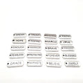 Antique Style Zinc Alloy Letter Inspirational Charms Wholesale DIY Bracelet Necklace Pendant Gravure Multiple Colors Available